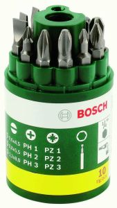 Bosch Grün Zubehör 2607019454 10-teiliges Schrauberbit-Set