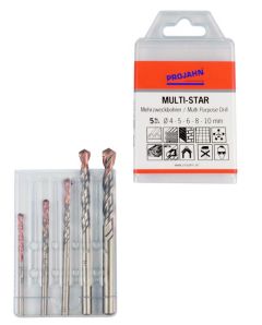 Projahn 57002 Multistar Mulitboren set 5 delig. 4, 5, 6, 8 10 mm