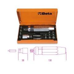 Beta 012950108 12950108 1295/C14 Schlagschrauber mit 14 Bits und Halter im Koffer