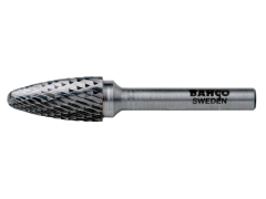 Bahco F0612F04 6 mm x 12 mm Rotorfräser aus Hartmetall für Metall, Baumform, fein 24 TPI 4 mm