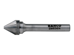 Bahco J1616M06 16 mm x 16 mm Rotorfräser aus Hartmetall für Metall, Spitzkegelform 60°, Mittel 27 TPI 6 mm