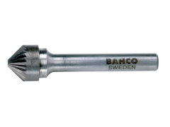 Bahco K0602M06 6 mm x 2 mm Rotorfräser aus Hartmetall für Metall, Spitzkegelform 90°, Mittel 16 TPI 6 mm