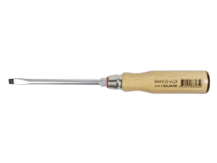 Bahco 9710-3.5-75 Schraubendreher für Schlitzschrauben mit Holzgriff, 0,6 mm x 3,5 mm x 75 mm