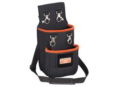 Bahco 3875-MHP4 Tasche mit vier Sicherheitsringen zur Befestigung an Sicherungsleinen und zwei großen Taschen
