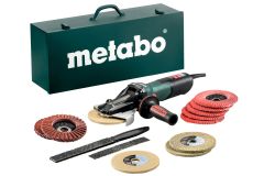 Metabo 613080500 WEVF 10-125 QUICK INOX SET Flachkopf Winkelschleifer 125 mm 1000 Watt