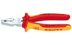 Knipex 02 06 180 Kraft-Kombizange verchromt VDE 180 mm