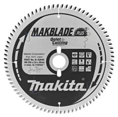Makita Zubehör B-42640 Tischkreissägeblatt für melaminharzbeschichtete Platten (MDF) Makblade-Plus 250x30x2,6 80T 5g