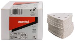 Makita Zubehör P-42787 Schleifblatt 94 x 94 K60 Weiß Klettverschluss 50 Stück