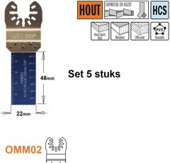 CMT OMM02-x5 Multitool Sägeblatt für Holz 22 mm 5 Stück