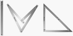 Toolnation MVH500 Memo  klappbarer Aluminium-Bauwinkel, 60x60x90cm, 45° und 90°, in Nylon Etui