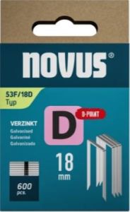 Novus 042-0794 Heftklammer mit Flachdraht D 53F/18mm D-Punkt (600 Stück)