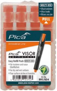 Pica PI991054 991/054VISOR Permanente Nachfüllpackung Fluo-orange