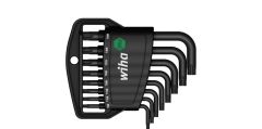 Wiha 36462 Stiftschlüssel Set im Classic Halter TORX® Tamper Resistant mit Bohrung 8-tlg. schwarzoxidiert