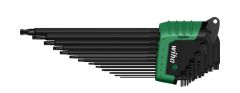 Wiha 36487 Stiftschlüssel Set im ErgoStar Halter TORX® Kugelkopf 13-tlg. schwarzoxidiert