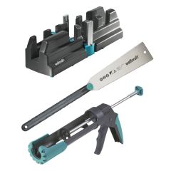 Wolfcraft 6977000 Handlicher Werkzeugsatz für Sockelleisten