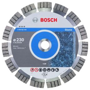 Bosch Blau Zubehör 2608602645 Diamanttrennscheibe Best for Stone 230 x 22,23 x 2,4 x 15 mm
