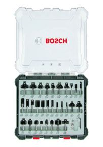 Bosch Blau Zubehör 2607017474 30-teiliges Fräser-Set, 6-mm-Schaft 30-piece Mixed Application Router Bit Set.