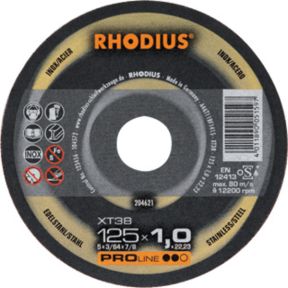 Rhodius 204621 XT38 doorslijpschijf dun Metaal/Inox 125 x 1.0 x 22,23 mm - 1