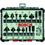 Bosch Blau Zubehör 2607017472 15-teiliges Fräser-Set, 8-mm-Schaft 15-piece Mixed Application Router Bit Set. - 2