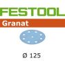 Festool Accessoires 497173 Schuurschijven Granat STF D125/90 P240 GR/100 - 1