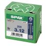 SPAX 1081010300123 Universalschraube 3 x 12 mm, Vollgewinde, Senkkopf, Phillips Z1 - 200 Stück - 2