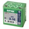 SPAX 1081010300163 Universalschraube 3 x 16 mm, Vollgewinde, Senkkopf, Phillips Z1 - 200 Stück - 2
