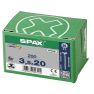 SPAX 1081010350203 Universalschraube 3,5 x 20 mm, Vollgewinde, Senkkopf, Phillips Z2 - 200 Stück - 2