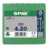 SPAX 1081010400203 Universalschraube 4 x 20 mm, Vollgewinde, Senkkopf, Phillips Z2 - 200 Stück - 1