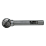 Bahco D1211M06X 12 mm x 11 mm Rotorfräser aus Hartmetall für Metall, mittlerer X-Schnitt 24/12 TPI 6 mm - 1