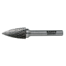 Bahco G1225M08X 12 mm x 25 mm Rotorfräser aus Hartmetall für Metall, Geschossform, mittlerer X-Schnitt 24/12 TPI 8 mm - 1