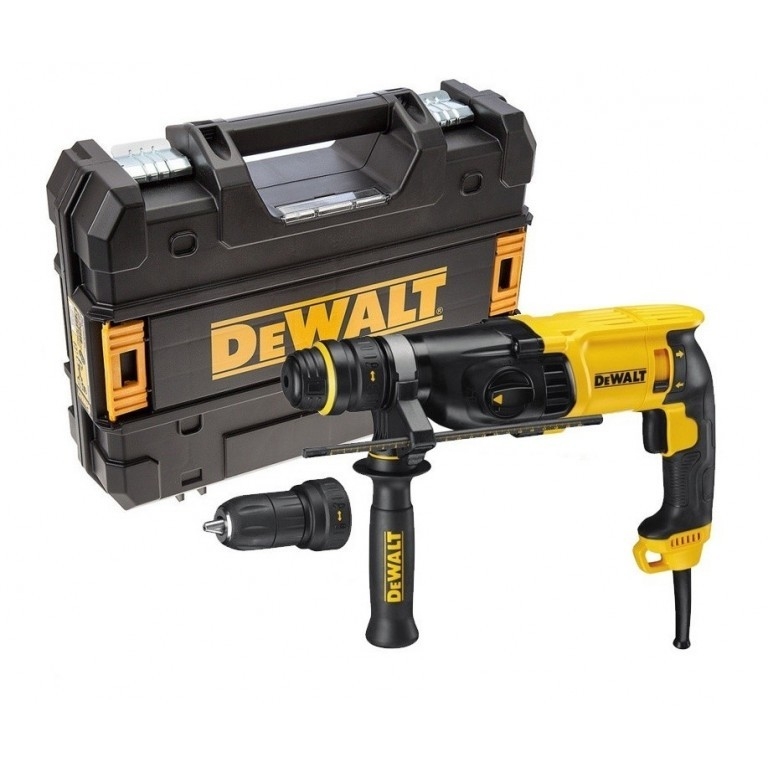 DeWalt D25134K-QS SDS-Plus-Kombihammer, 800W, 26mm mit Schnellwechsel-Bohrkopf