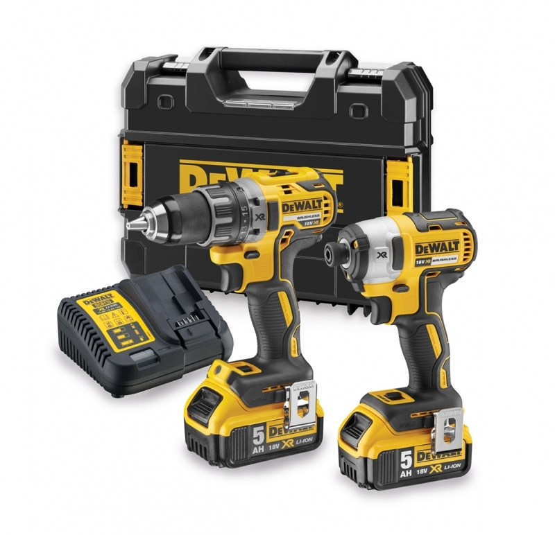 DeWalt DCK268P2T-QW DCK268P2T Kombo DCD791 Bohrschrauber + DCF887 Schlagschrauber 18 Volt 5.0 AH Li-ion