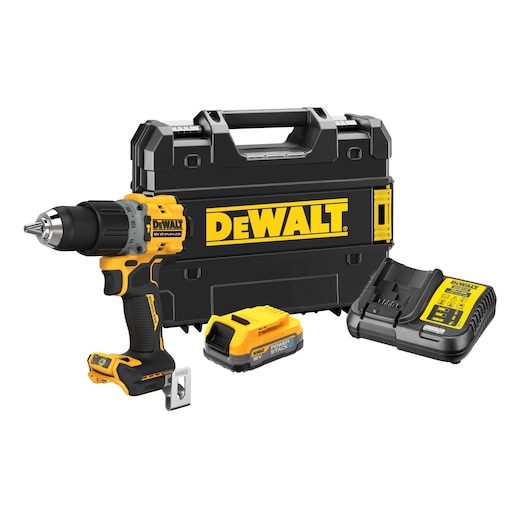 DeWalt DCD805E1T-QW Kompakter Accu-Klopf-/Schraubbohrer 18V XR 2x 2Ah Li-Ion in TSTAK Brushless