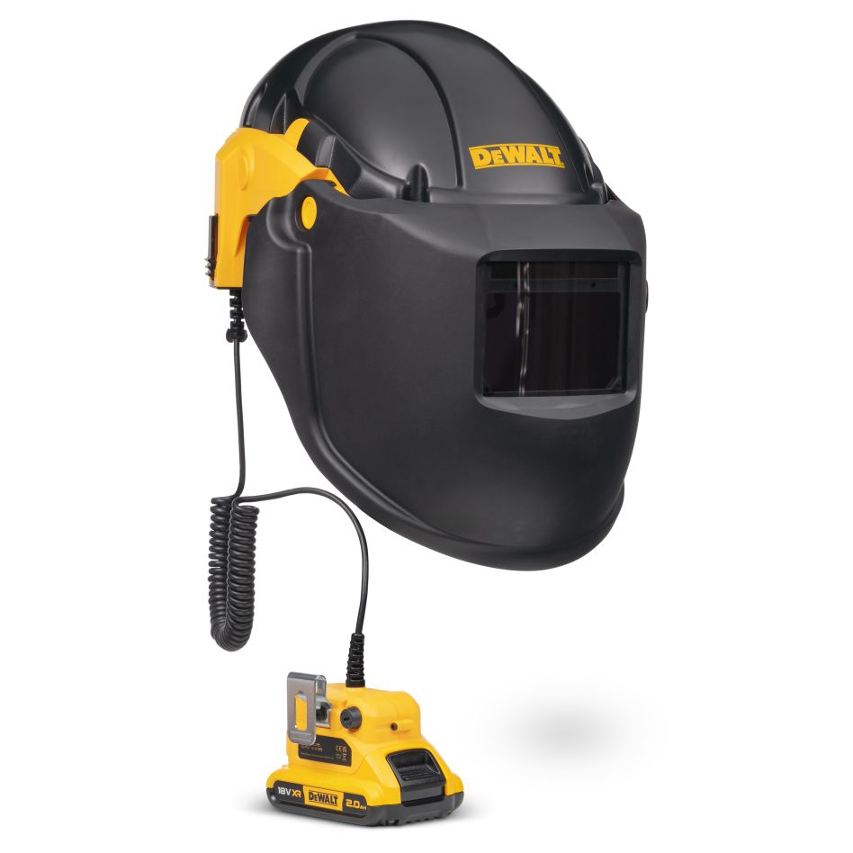 DeWalt DXPGB2WD21 Luftreinigende Atemschutzmaske mit Schweißerhelm P3 18 V 2.0 Ah