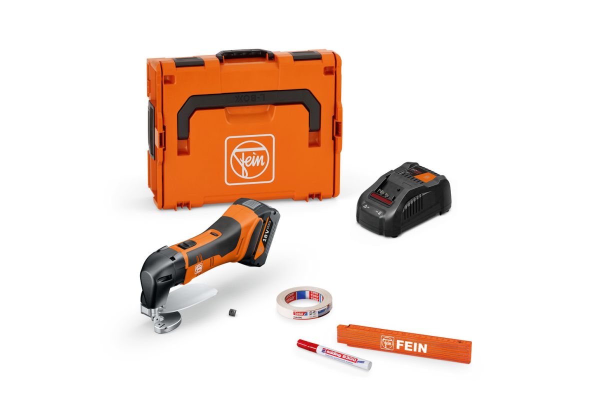 Fein 71300663000 ABLS 18 1.6 E AS Ah Akku-Blechschere Grundausstattung bis 1,6 mm 1x 18V 5.0Ah Akku und Ladegerät L-BOXX Koffer