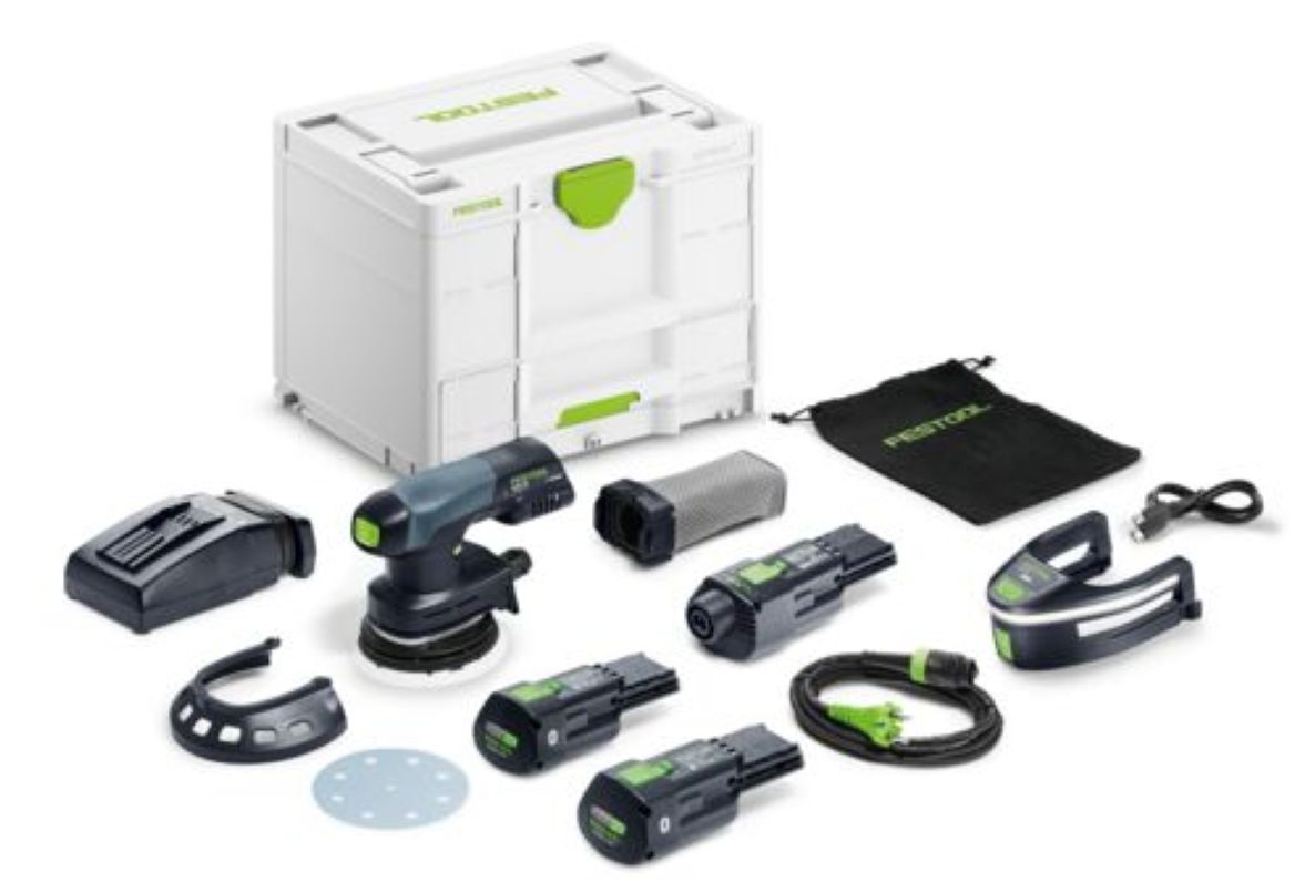 Festool 578857 ETSC 125 3.0 I-Set Accu Exzenterschleifer 1x 18V 3.0Ah Akku und Schnellladeger&auml;t im Koffer