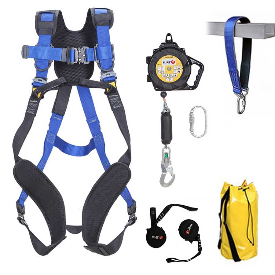 ELLERsafe FP-SET-VD-PROFI Absturzsicherungsset Flachdächer Profi Größe M-XL