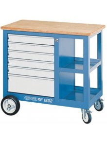 Gedore 6620620 Rollwerkbank mit Schraubstock, Maße: H 875 x B 950 x T 550 mm