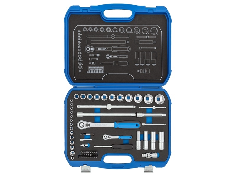 Gedore 3108902 Steckschlüsselsatz 19 BMC 20 69-tlg.1/4+1/2 Zoll SW 4-32mm Z.60/40 6KT GEDORE