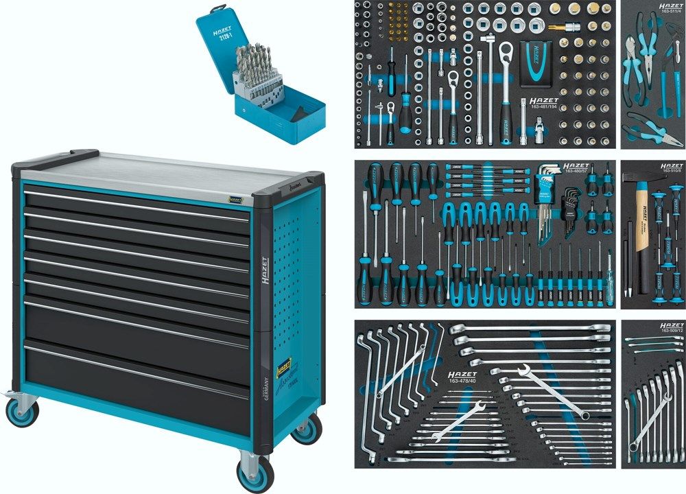 Hazet 179NXXL-7/340 Werkzeugwagen gefüllt | 340-teilig