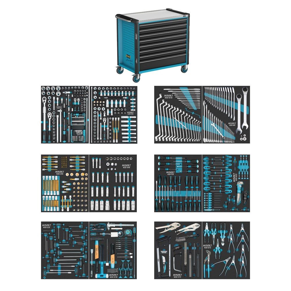Hazet 179NXXL-8D/619 Werkzeugwagen gefüllt 619 Stück