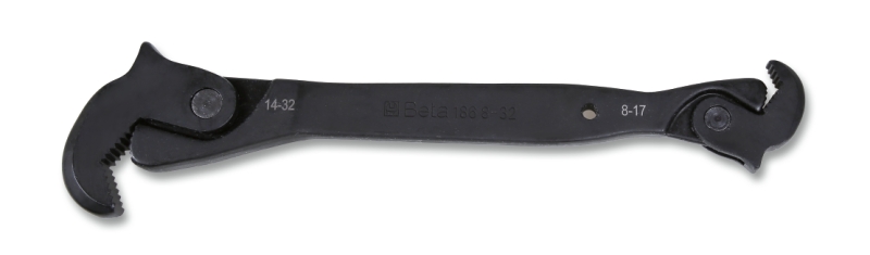 Beta 001860008 186 8-32 Selbstklemmender Schraubenschlüssel mit automatischer Positionierung für Sechskantmuttern, 8 bis 32 mm