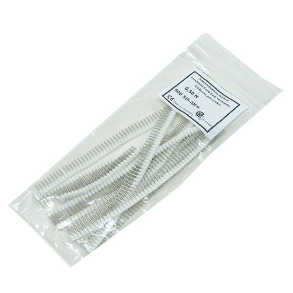 Jokari 60150 VPB Aderendhülsen Weiß 0,5 mm² (500Stk) für Quadro Magazin 60150