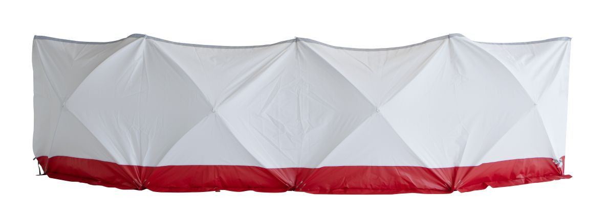 KARSTEN 500951 Safety Screen Abschirmung weiß/rot 7,20 Meter
