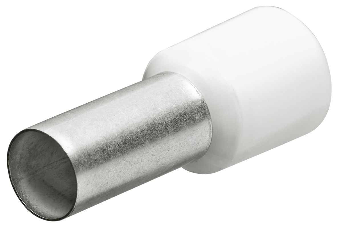 Knipex 97 99 330 Aderendhülsen mit Kunststoffkragen 200 Stück Kabel 0,5 mm2 (Weiß)