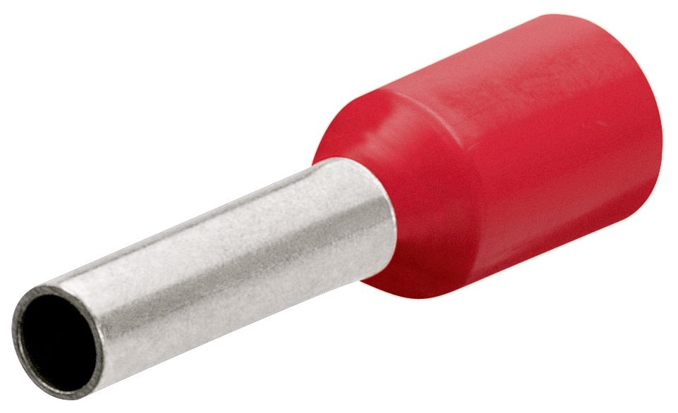 Knipex 97 99 357 Aderendhülsen mit Kunststoffkragen 100 Stück Kabel 10 mm2 (Rot)