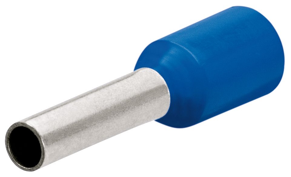 Knipex 97 99 358 Aderendhülsen mit Kunststoffkragen 100 Stück Kabel 16 mm2 (Blau)