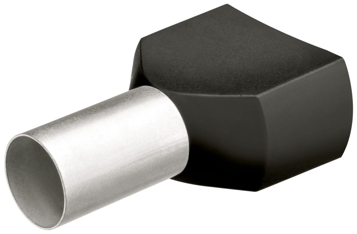 Knipex 97 99 373 Zwillings-Aderendhülsen 200 Stück AWG216 (Schwarz)