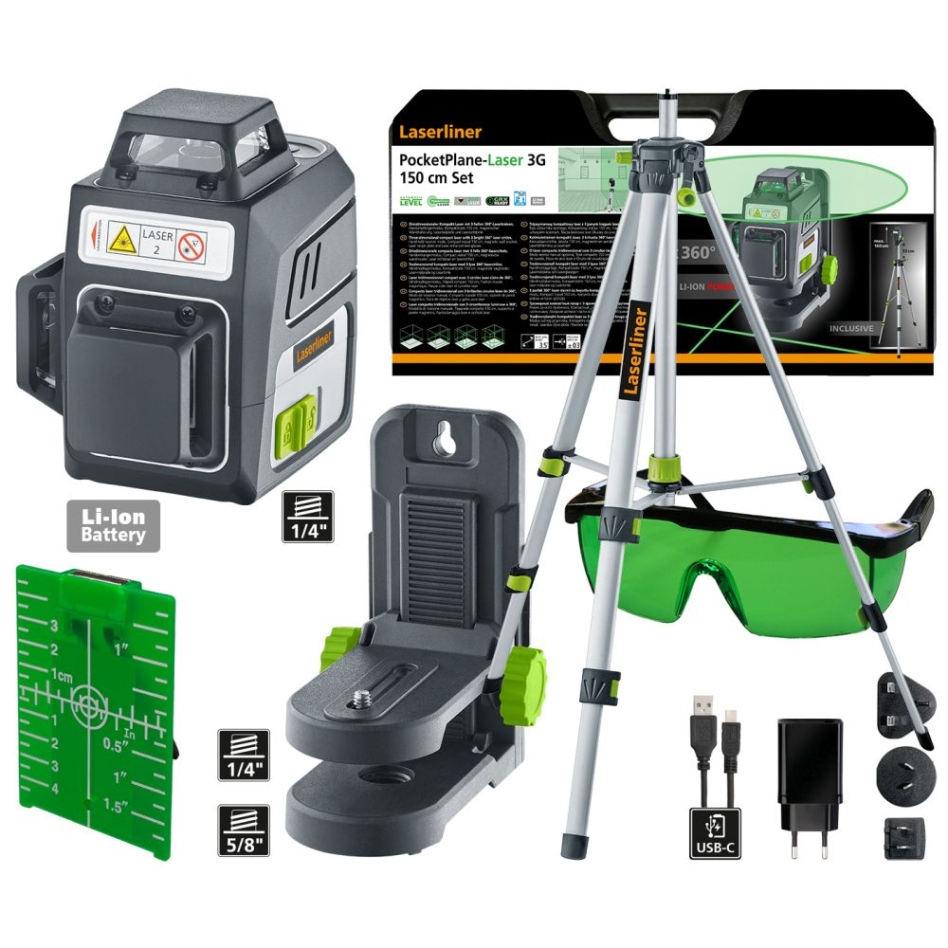 Laserliner 036.703A PocketPlane-Laser 3G Set 150 cm
