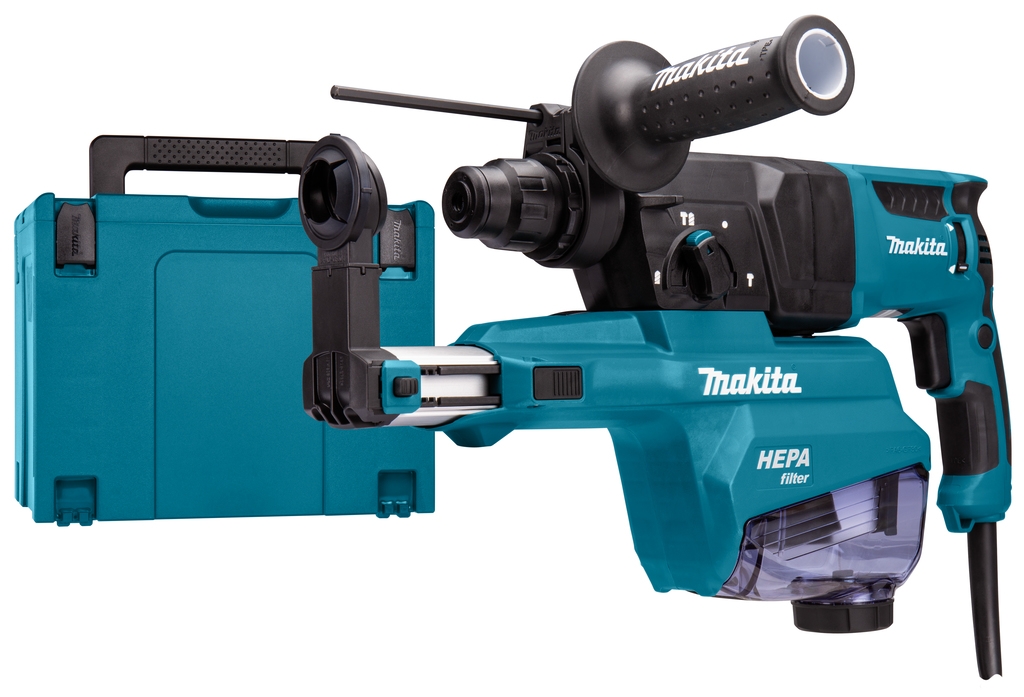 Makita HR2652J Bohrhammer mit Staubabsaugung SDS-Plus 800 Watt